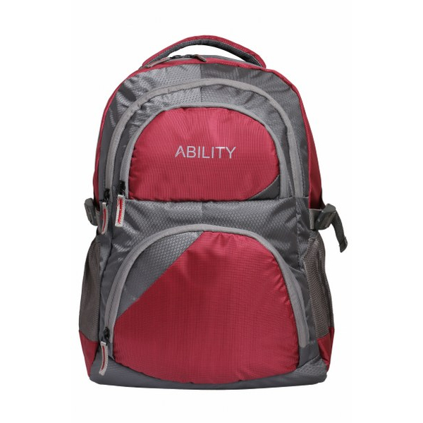Aqsa Ability7 Designer Laptop Bag (Grey and Red)